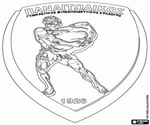 Shield of Panetolikos FC coloring page