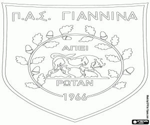 Shield of PAS Giannina coloring page