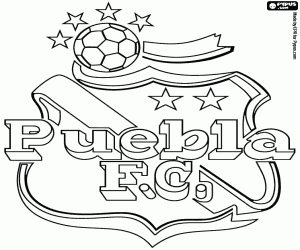 Shield of Puebla FC coloring page