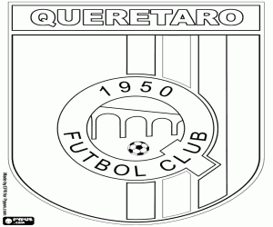 Shield of Queretaro Futbol Club coloring page