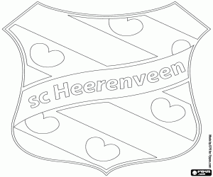 Shield of SC Heerenveen coloring page