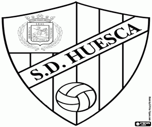 Shield of SD Huesca coloring page