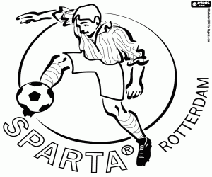 Shield of Sparta Rotterdam coloring page