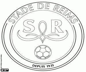 Shield of Stade de Reims coloring page