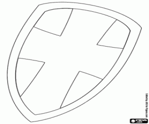 Shield of the Templar coloring page
