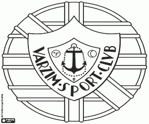 Shield of Varzim Sport Club coloring page