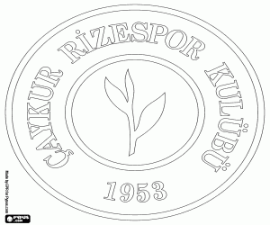 Shield of Çaykur Rizespor coloring page