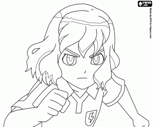 Shindou of Inazuma Eleven Go coloring page