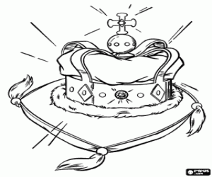 The shiny crown coloring page