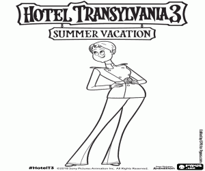 The ship captain Ericka Van Helsing coloring page