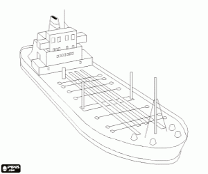 A ship carrying petroleum coloring page