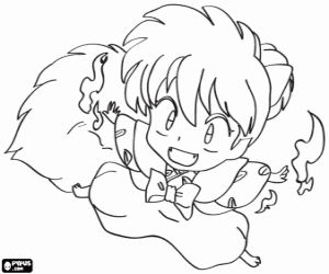 Shippo, character from Inuyasha coloring page