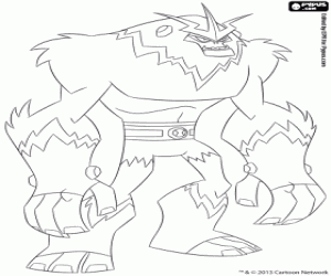 Shocksquatch from Ben 10 Omniverse coloring page