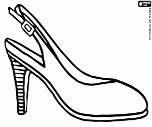 A shoe for women coloring page