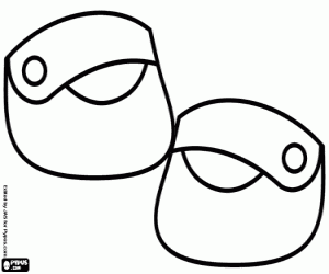 The shoes of Little Red Riding Hood coloring page