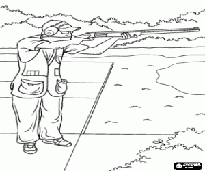 Shooting exercises coloring page