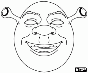 Shrek Mask coloring page