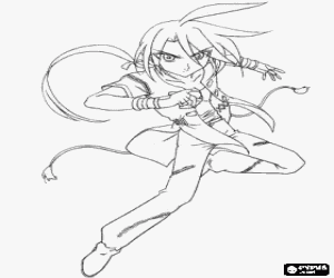 Shun, a Bakugan character coloring page
