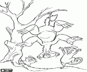 Sid the sloth of Ice Age coloring page