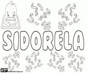 Sidorela, Albanian name coloring page