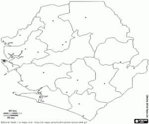 Sierra Leone map coloring page