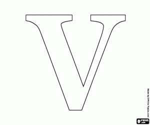 The sign V, 5 according to the Romans coloring page