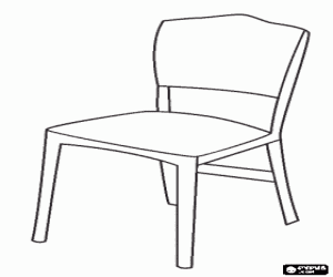 Simple chair coloring page