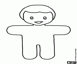 A simple doll to dress up coloring page