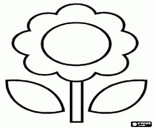 Simple flower coloring page
