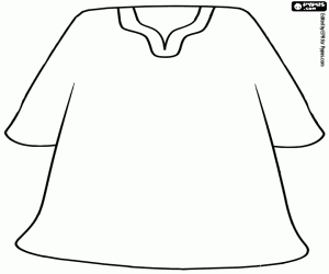 A simple tunic coloring page