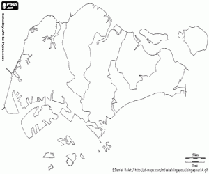 Singapore map coloring page