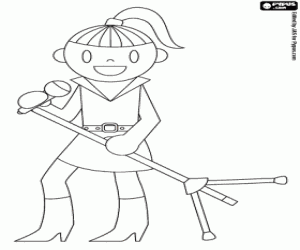 The singer of the rock band coloring page