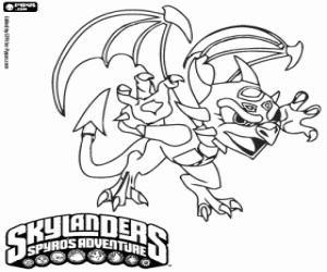 The sinister Skylander Cynder coloring page