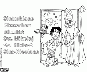 Sinterklaas, an European tradition coloring page