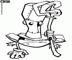 Sir Raleigh, a frog of Sly Cooper coloring page