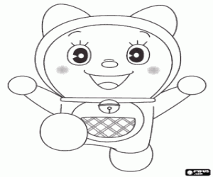 The sister of Doraemon, Dorami coloring page