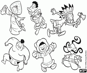 The six people in the world coloring page