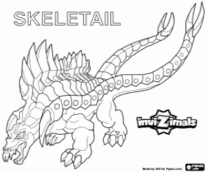 Skeletail, one of the Invizimals coloring page