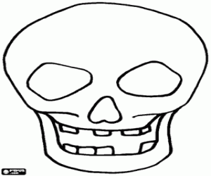 Skeleton mask. A skull coloring page