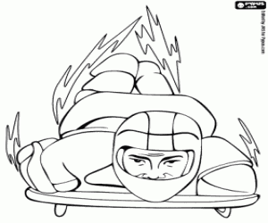 Skeleton, Olympic sport coloring page