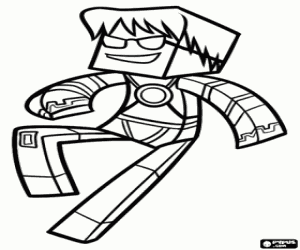 Sky from The Sky Army. Minecraft coloring page
