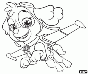 Skye, the Cockapoo, Paw Patrol coloring page
