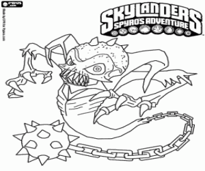Skylander Ghost Roaster coloring page