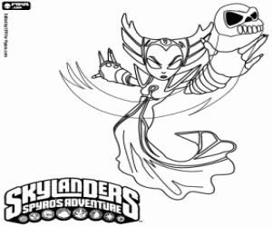Skylander Hex coloring page