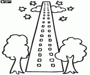 Skyscraper, very high building coloring page