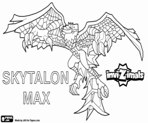 Skytalon Max, an eagle Invizimal coloring page