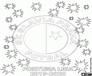 Slavia Prague, 2019-2020 champion coloring page