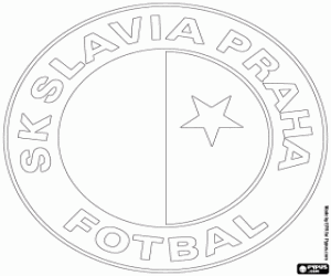 Slavia Prague logo coloring page