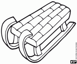 Sled coloring page