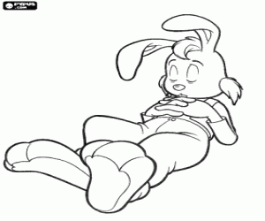 The sleep of the rabbit Dylan coloring page